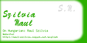 szilvia maul business card